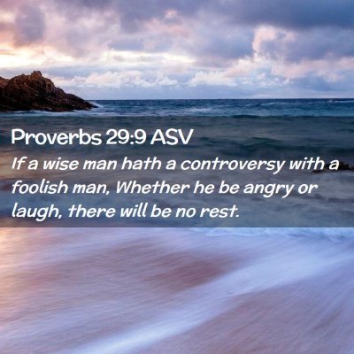 Picture 02 - Proverbs 29:9 ASV - If a wise man hath a controversy with a foolish - Bible Verse Picture
