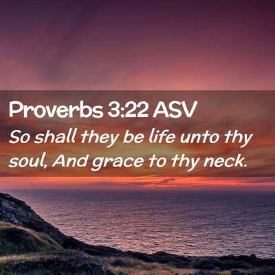 Picture 02 - Proverbs 3:22 ASV - So shall they be life unto thy soul, And grace to - Bible Verse Picture