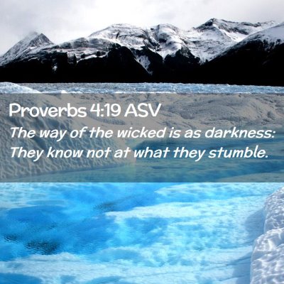 Picture 02 - Proverbs 4:19 ASV - The way of the wicked is as darkness: They know - Bible Verse Picture
