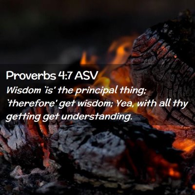 Picture 02 - Proverbs 4:7 ASV - Wisdom `is' the principal thing; `therefore' get - Bible Verse Picture