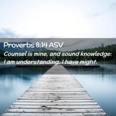 Picture 02 - Proverbs 8:14 ASV - Counsel is mine, and sound knowledge: I am - Bible Verse Picture
