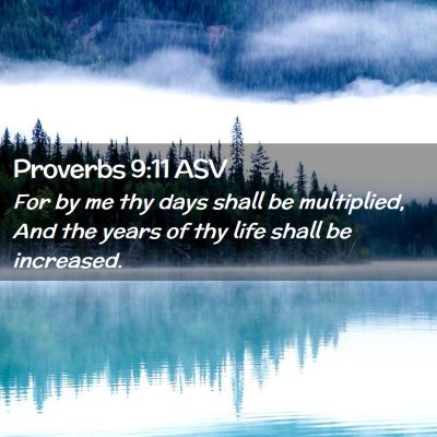 Picture 02 - Proverbs 9:11 ASV - For by me thy days shall be multiplied, And the - Bible Verse Picture