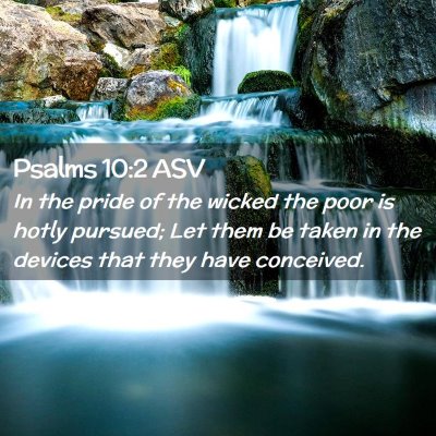 Picture 02 - Psalms 10:2 ASV - In the pride of the wicked the poor is hotly - Bible Verse Picture
