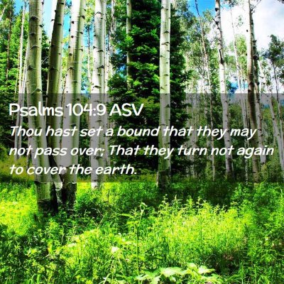 Picture 02 - Psalms 104:9 ASV - Thou hast set a bound that they may not pass - Bible Verse Picture