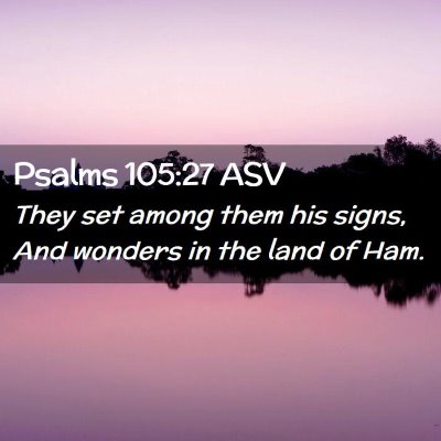 Picture 02 - Psalms 105:27 ASV - They set among them his signs, And wonders in the - Bible Verse Picture