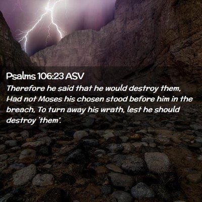 Picture 02 - Psalms 106:23 ASV - Therefore he said that he would destroy them, Had - Bible Verse Picture