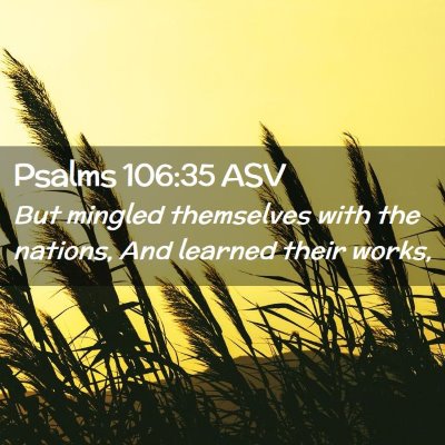Picture 02 - Psalms 106:35 ASV - But mingled themselves with the nations, And - Bible Verse Picture