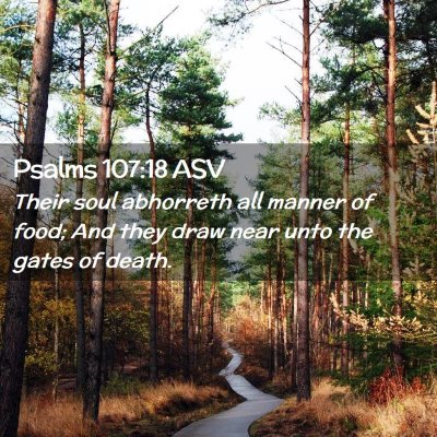 Picture 02 - Psalms 107:18 ASV - Their soul abhorreth all manner of food; And they - Bible Verse Picture