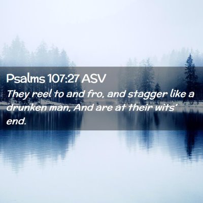 Picture 02 - Psalms 107:27 ASV - They reel to and fro, and stagger like a drunken - Bible Verse Picture