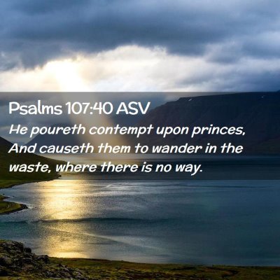 Picture 02 - Psalms 107:40 ASV - He poureth contempt upon princes, And causeth - Bible Verse Picture