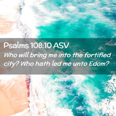Picture 02 - Psalms 108:10 ASV - Who will bring me into the fortified city? Who - Bible Verse Picture