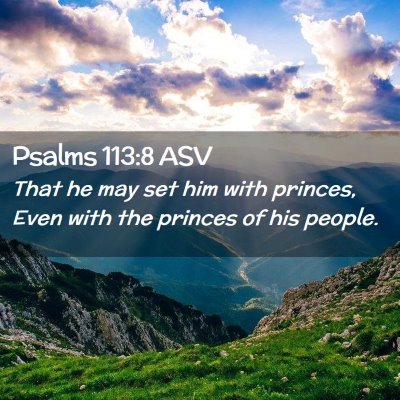Picture 02 - Psalms 113:8 ASV - That he may set him with princes, Even with the - Bible Verse Picture