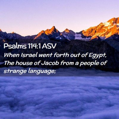 Picture 02 - Psalms 114:1 ASV - When Israel went forth out of Egypt, The house of - Bible Verse Picture