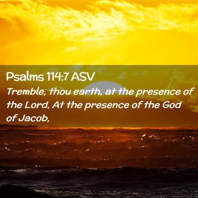 Picture 02 - Psalms 114:7 ASV - Tremble, thou earth, at the presence of the Lord, - Bible Verse Picture