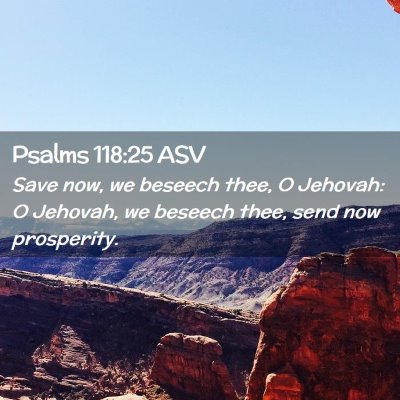 Picture 02 - Psalms 118:25 ASV - Save now, we beseech thee, O Jehovah: O Jehovah, - Bible Verse Picture