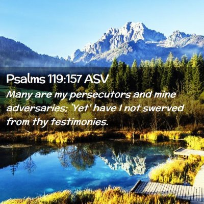 Picture 02 - Psalms 119:157 ASV - Many are my persecutors and mine adversaries; - Bible Verse Picture