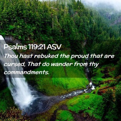 Picture 02 - Psalms 119:21 ASV - Thou hast rebuked the proud that are cursed, That - Bible Verse Picture
