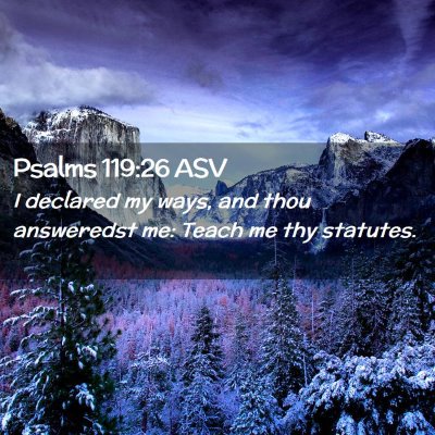 Picture 02 - Psalms 119:26 ASV - I declared my ways, and thou answeredst me: Teach - Bible Verse Picture