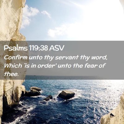 Picture 02 - Psalms 119:38 ASV - Confirm unto thy servant thy word, Which `is in - Bible Verse Picture