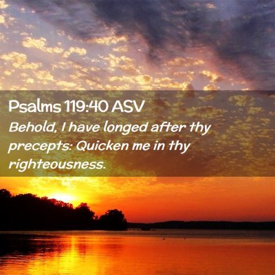 Picture 02 - Psalms 119:40 ASV - Behold, I have longed after thy precepts: Quicken - Bible Verse Picture
