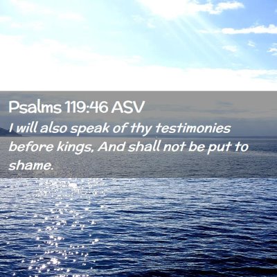 Picture 02 - Psalms 119:46 ASV - I will also speak of thy testimonies before - Bible Verse Picture