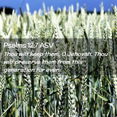 Picture 02 - Psalms 12:7 ASV - Thou wilt keep them, O Jehovah, Thou wilt - Bible Verse Picture