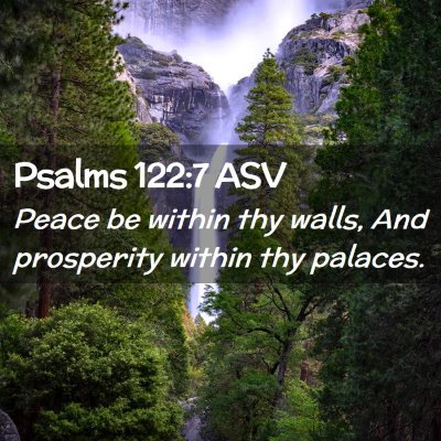 Picture 02 - Psalms 122:7 ASV - Peace be within thy walls, And prosperity within - Bible Verse Picture
