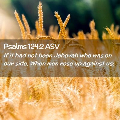 Picture 02 - Psalms 124:2 ASV - If it had not been Jehovah who was on our side, - Bible Verse Picture