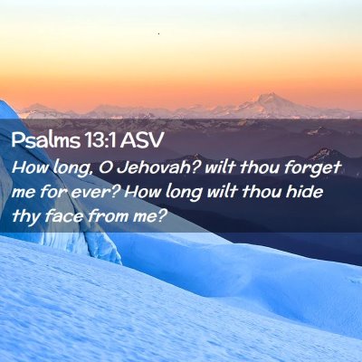Picture 02 - Psalms 13:1 ASV - How long, O Jehovah? wilt thou forget me for - Bible Verse Picture