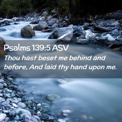 Picture 02 - Psalms 139:5 ASV - Thou hast beset me behind and before, And laid - Bible Verse Picture