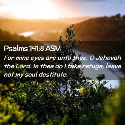 Picture 02 - Psalms 141:8 ASV - For mine eyes are unto thee, O Jehovah the Lord: - Bible Verse Picture