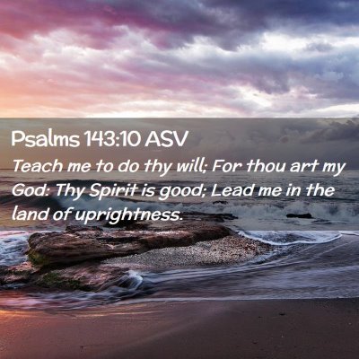 Picture 02 - Psalms 143:10 ASV - Teach me to do thy will; For thou art my God: Thy - Bible Verse Picture