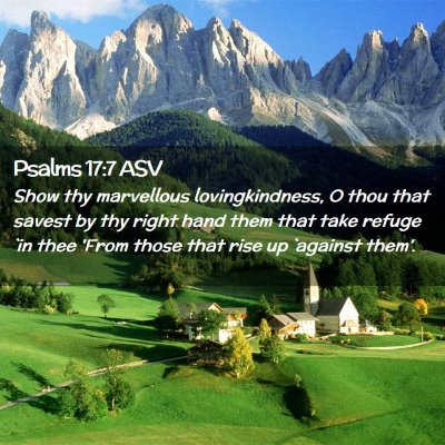 Picture 02 - Psalms 17:7 ASV - Show thy marvellous lovingkindness, O thou that - Bible Verse Picture