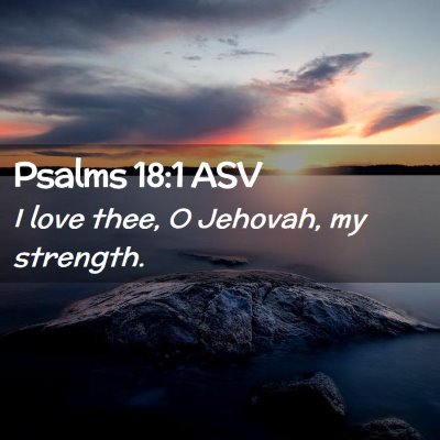 Picture 02 - Psalms 18:1 ASV - I love thee, O Jehovah, my - Bible Verse Picture