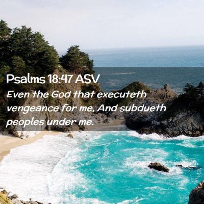 Picture 02 - Psalms 18:47 ASV - Even the God that executeth vengeance for me, And - Bible Verse Picture