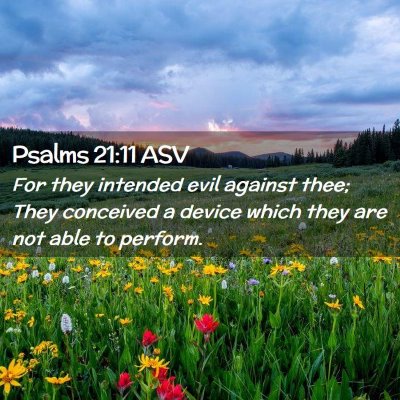 Picture 02 - Psalms 21:11 ASV - For they intended evil against thee; They - Bible Verse Picture