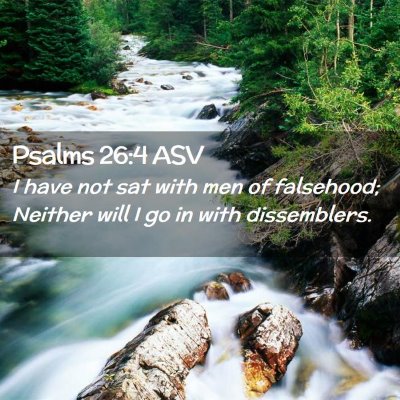 Picture 02 - Psalms 26:4 ASV - I have not sat with men of falsehood; Neither - Bible Verse Picture