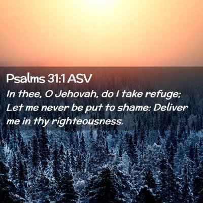 Picture 02 - Psalms 31:1 ASV - In thee, O Jehovah, do I take refuge; Let me - Bible Verse Picture