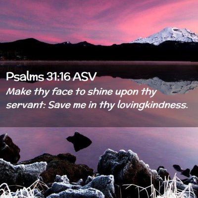 Picture 02 - Psalms 31:16 ASV - Make thy face to shine upon thy servant: Save me - Bible Verse Picture