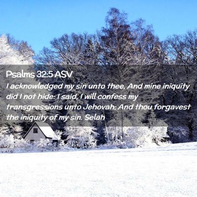 Picture 02 - Psalms 32:5 ASV - I acknowledged my sin unto thee, And mine - Bible Verse Picture