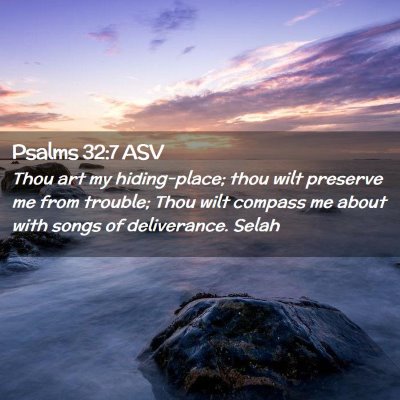 Picture 02 - Psalms 32:7 ASV - Thou art my hiding-place; thou wilt preserve me - Bible Verse Picture