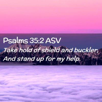 Picture 02 - Psalms 35:2 ASV - Take hold of shield and buckler, And stand up for - Bible Verse Picture