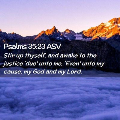 Picture 02 - Psalms 35:23 ASV - Stir up thyself, and awake to the justice `due' - Bible Verse Picture