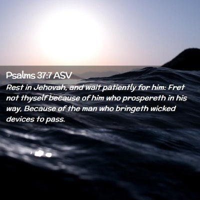 Picture 02 - Psalms 37:7 ASV - Rest in Jehovah, and wait patiently for him: Fret - Bible Verse Picture