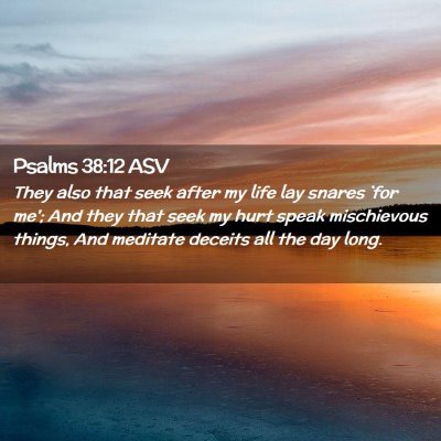 Picture 02 - Psalms 38:12 ASV - They also that seek after my life lay snares `for - Bible Verse Picture