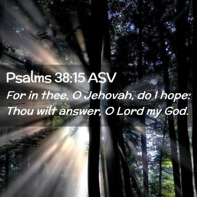 Picture 02 - Psalms 38:15 ASV - For in thee, O Jehovah, do I hope: Thou wilt - Bible Verse Picture
