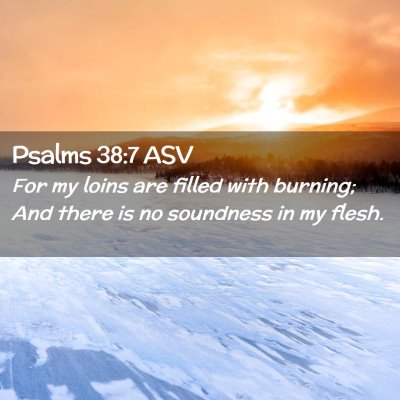 Picture 02 - Psalms 38:7 ASV - For my loins are filled with burning; And there - Bible Verse Picture