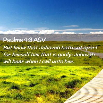 Picture 02 - Psalms 4:3 ASV - But know that Jehovah hath set apart for himself - Bible Verse Picture