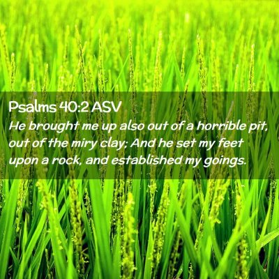 Picture 02 - Psalms 40:2 ASV - He brought me up also out of a horrible pit, out - Bible Verse Picture