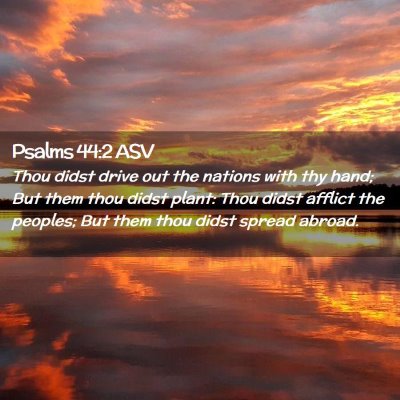 Picture 02 - Psalms 44:2 ASV - Thou didst drive out the nations with thy hand; - Bible Verse Picture